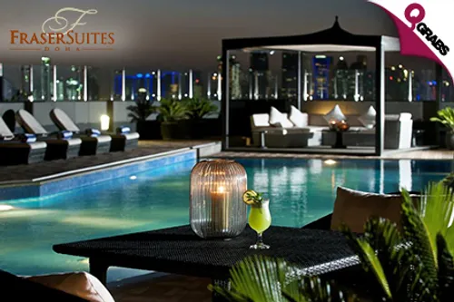 From QR37 Soak Up the Sun with a One Day Pool Access at Fraser Suites! (Up to QR150 Value)
